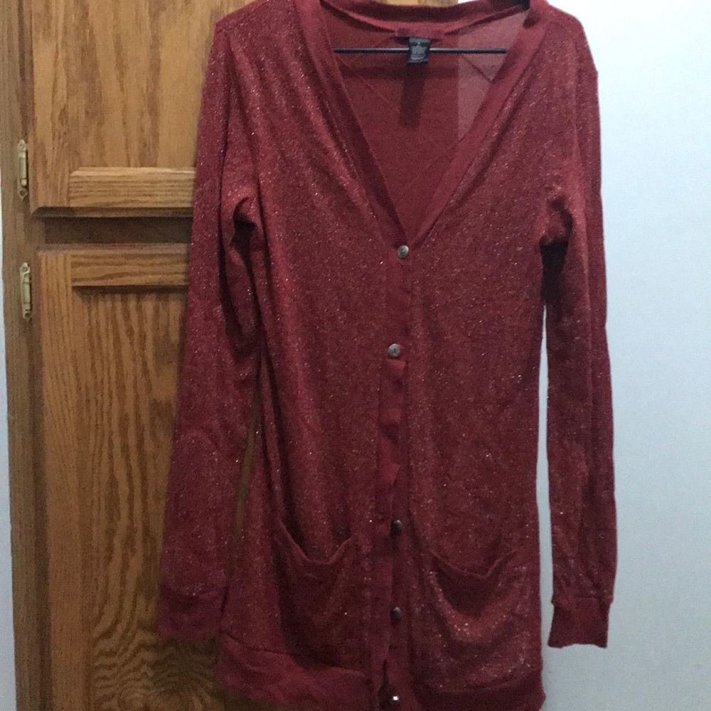 BKE red Cardigan